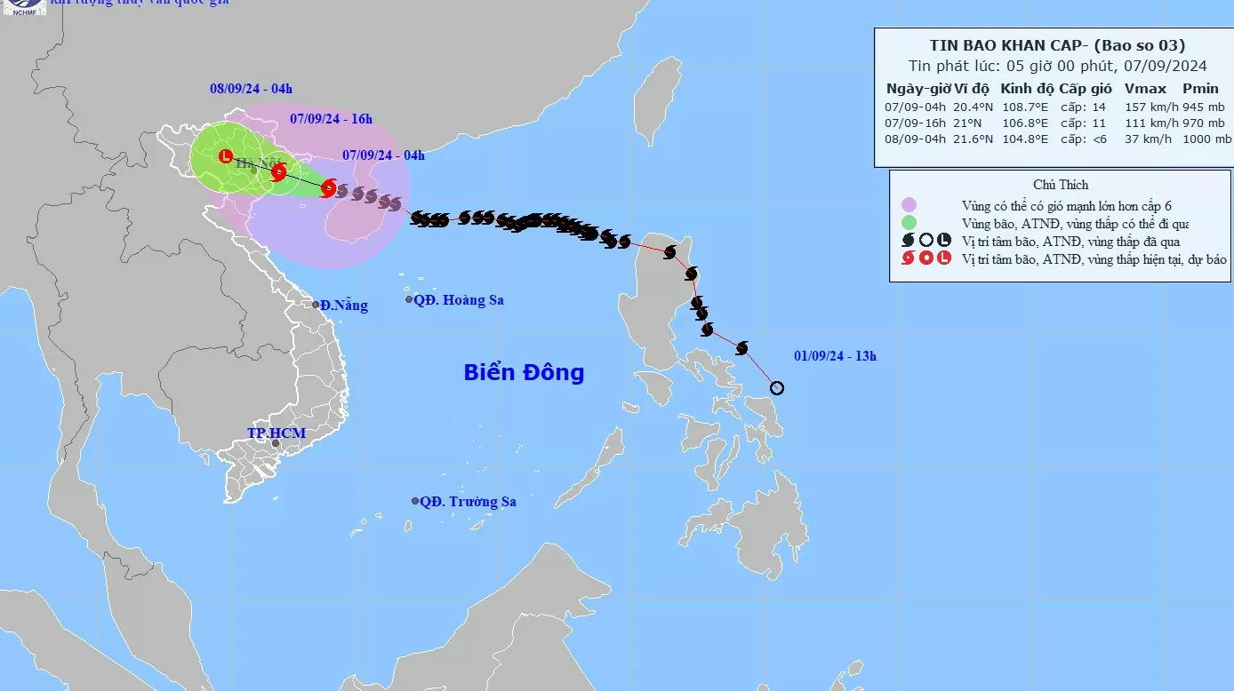 Lai Châu chỉ đạo ứng phó với dông lốc, mưa lớn do ảnh hưởng của cơn bão số 3