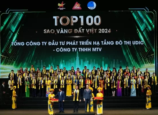 UDIC đạt Danh hiệu TOP 20 Giải thưởng Sao Vàng đất Việt năm 2024