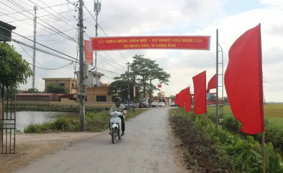 Những con số, công trình và sự đồng thuận của người dân là minh chứng rõ nét cho hiệu quả chương trình xây dựng nông thôn mới ở Thái Thụy. Ảnh: Duy Huy