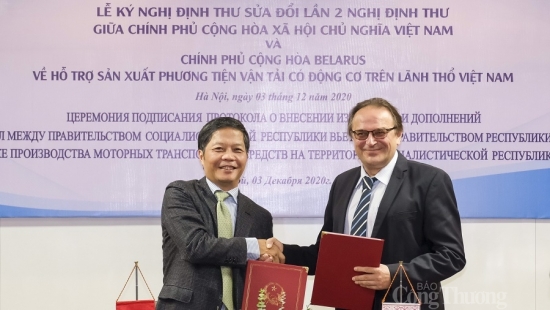 Việt Nam - Belarus: Tăng cường hợp tác hỗ trợ sản xuất phương tiện vận tải có động cơ