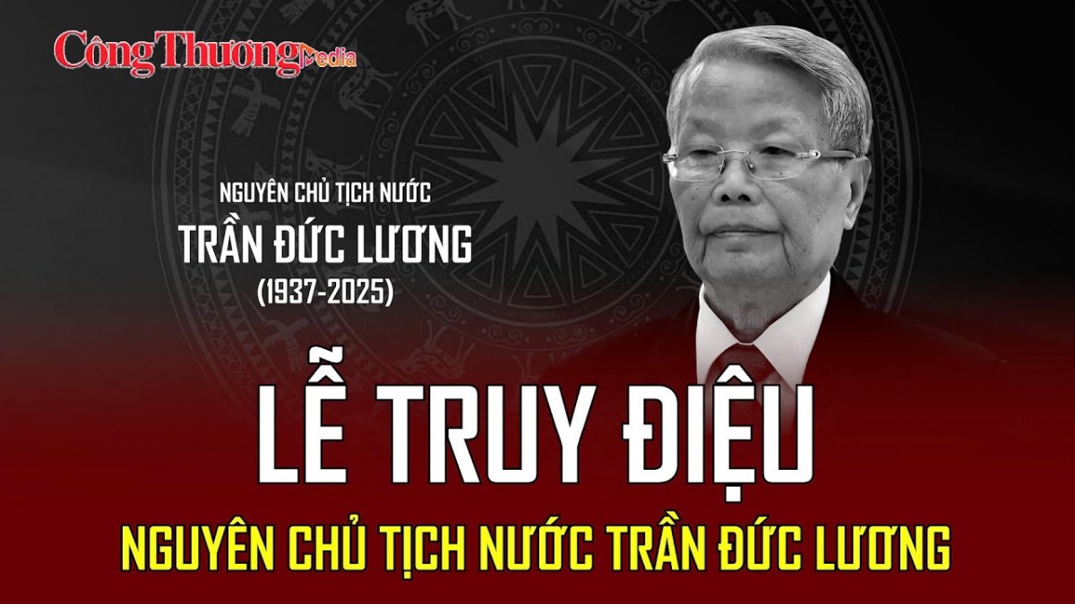 [TRỰC TIẾP]: Toàn cảnh Lễ an táng nguyên Chủ tịch nước Trần Đức Lương